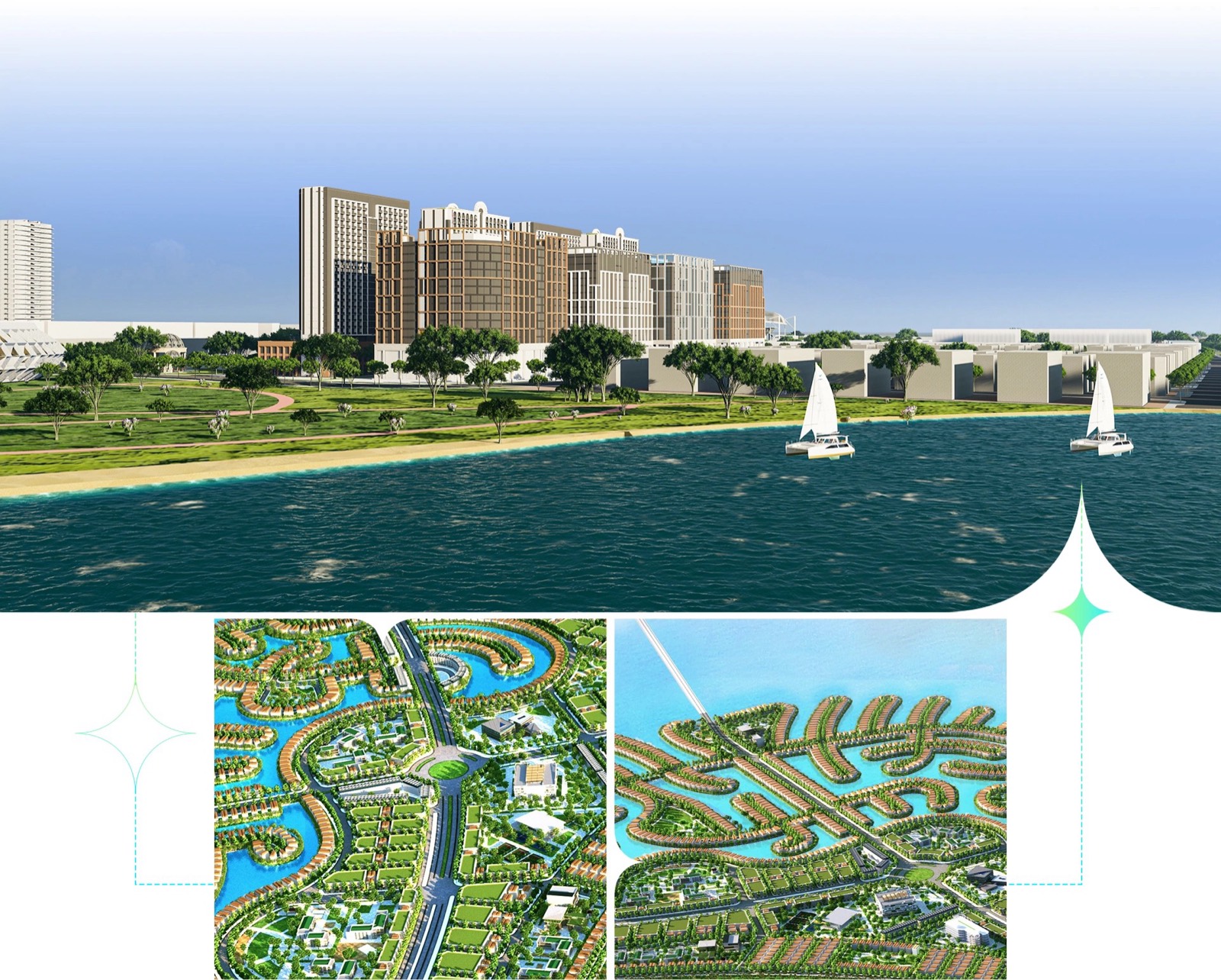 Toàn cảnh biển hồ Paradise Lagoon - Phân khu E